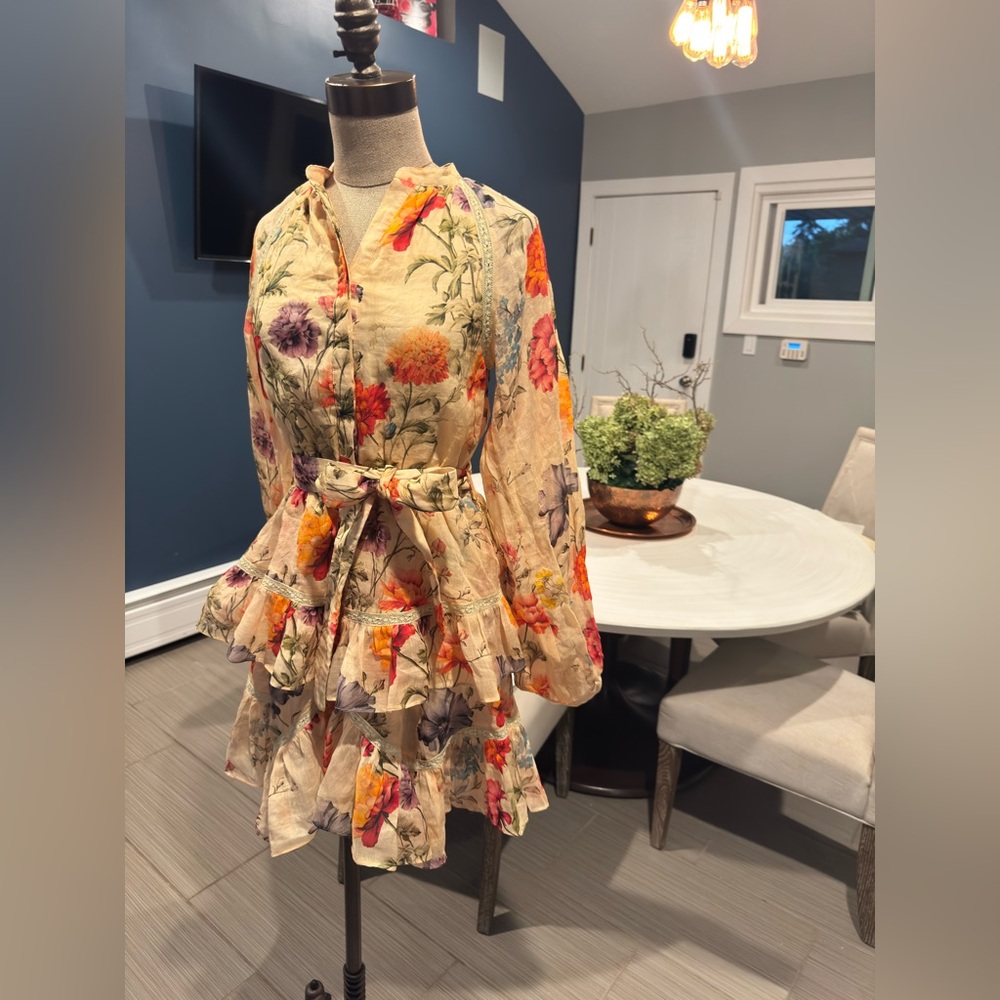 En Saison Orange and Cream Floral Top